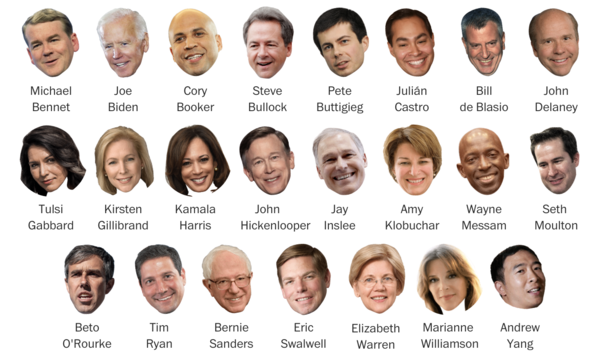 GinaGenochio's tweet photo. Because you can't tell all the Democrat candidates for President without a scorecard, here's my good deed for the day! This is, as of today, all of them: https://t.co/kKpudMYR5E