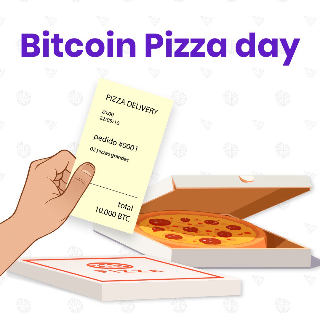 latoex_'s tweet photo. 22 de Maio de 2010, para muitos mais um dia comum porém nessa data o programador Laszlo Hanyecz postou em fórum sobre Bitcoin que compraria 2 pizzas em troca de 10.000 Btc por elas ! 😱
Não é à toa que o 22 de maio seja considerado um marco histórico para as criptomoedas! https://t.co/aTE52CK0Jk