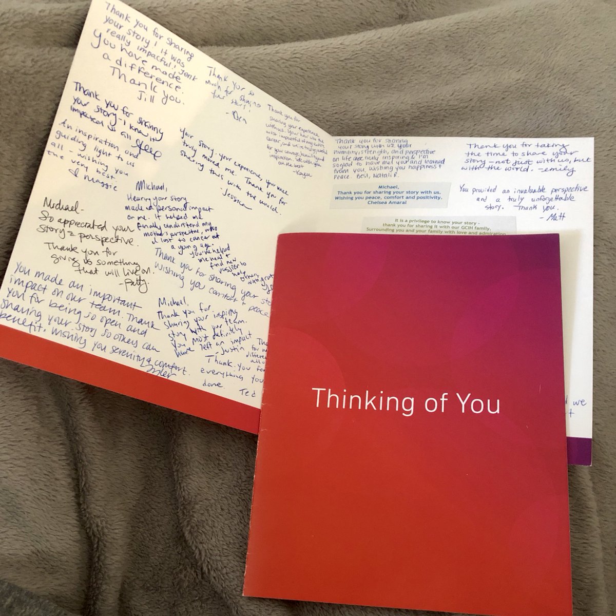 Michael D. Becker (@becker_michaeld) on Twitter photo Pretty bad week after being put on an oxygen tank due to breathing difficulties that started recently. However, dramatically lifting my spirits was the receipt of cards with heartfelt "thinking of you" notes from a speaking event that I did for <a href="/GCIHealth/">GCI Health</a>. Thank you everyone! Pretty bad week after being put on an oxygen tank due to breathing difficulties that started recently. However, dramatically lifting my spirits was the receipt of cards with heartfelt "thinking of you" notes from a speaking event that I did for <a href="/GCIHealth/">GCI Health</a>. Thank you everyone!