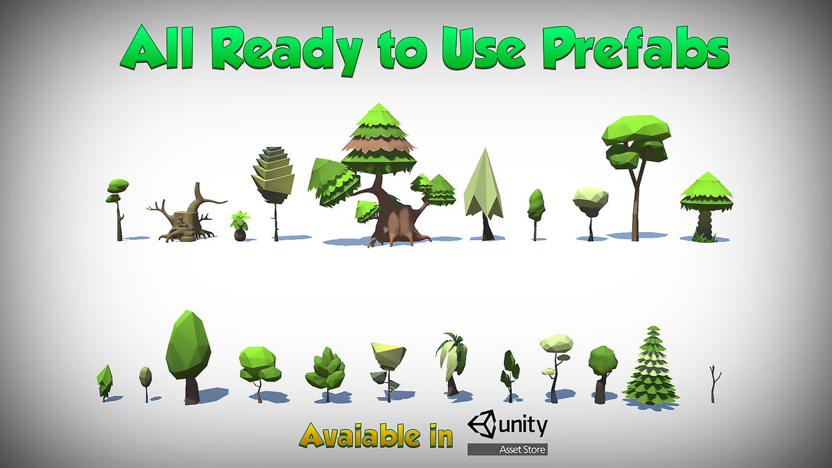 crewolves's tweet image. [3D Cartoonish #Tree Package] 22 Unique  #GAMEREADY trees...View the package... #gamedev #GameAssetsCreation #gamedevelopment #indiedev #indie #3DModeling #madewithunity #GameDesign #gameasset #gameart #unity3d #Unity #Blender3d #lowpoly #Crewolves  [ u3d.as/YHx  ]