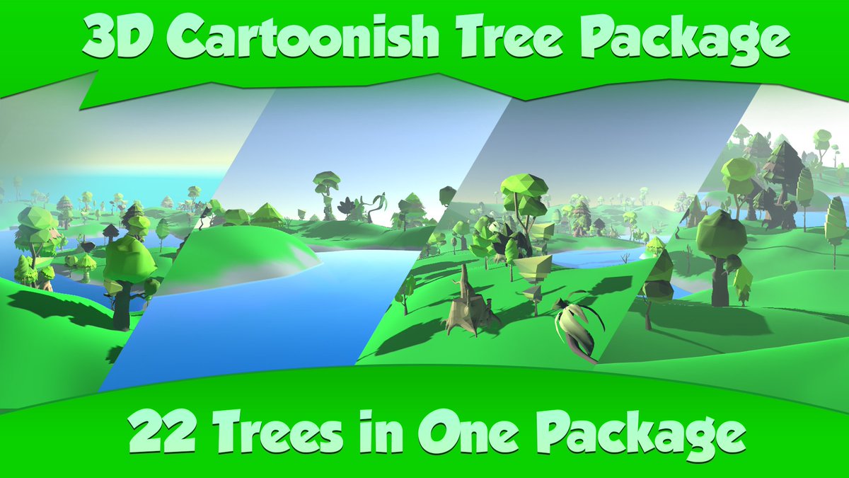 crewolves's tweet image. [3D Cartoonish #Tree Package] 22 Unique  #GAMEREADY trees...View the package... #gamedev #GameAssetsCreation #gamedevelopment #indiedev #indie #3DModeling #madewithunity #GameDesign #gameasset #gameart #unity3d #Unity #Blender3d #lowpoly #Crewolves  [ u3d.as/YHx  ]
