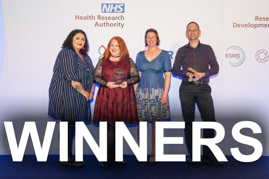 TheRDForum's tweet photo. Congratulations to Benita Cooke from @TheChristieNHS who won the Overall Best Poster Award at #RDF19 for "Risky Business - Sponsor Risk Assessment". An outstanding achievement. Benita was given her award by @researchPhil and Becca Smith https://t.co/laZv5mJ50M
