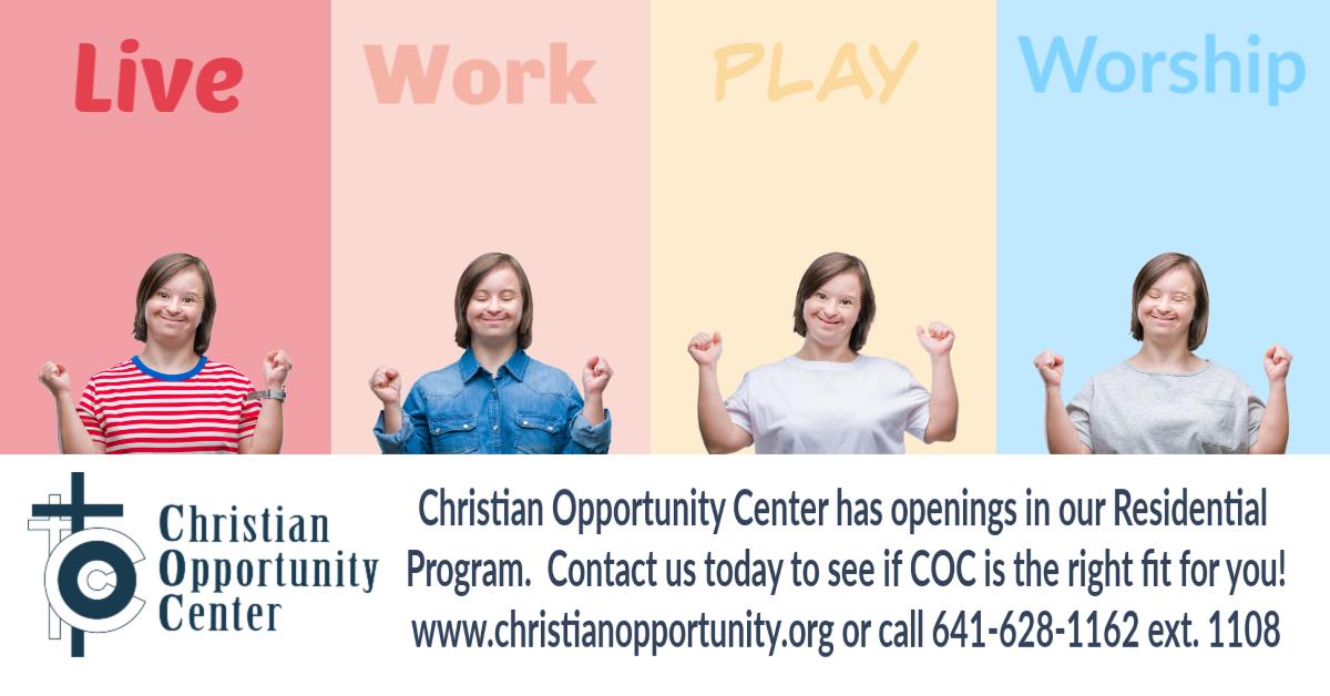 IowaCOC's tweet image. Is COC the right fit for someone you know? 
We are currently accepting applications for our Residential Program. Give us a call for more information.