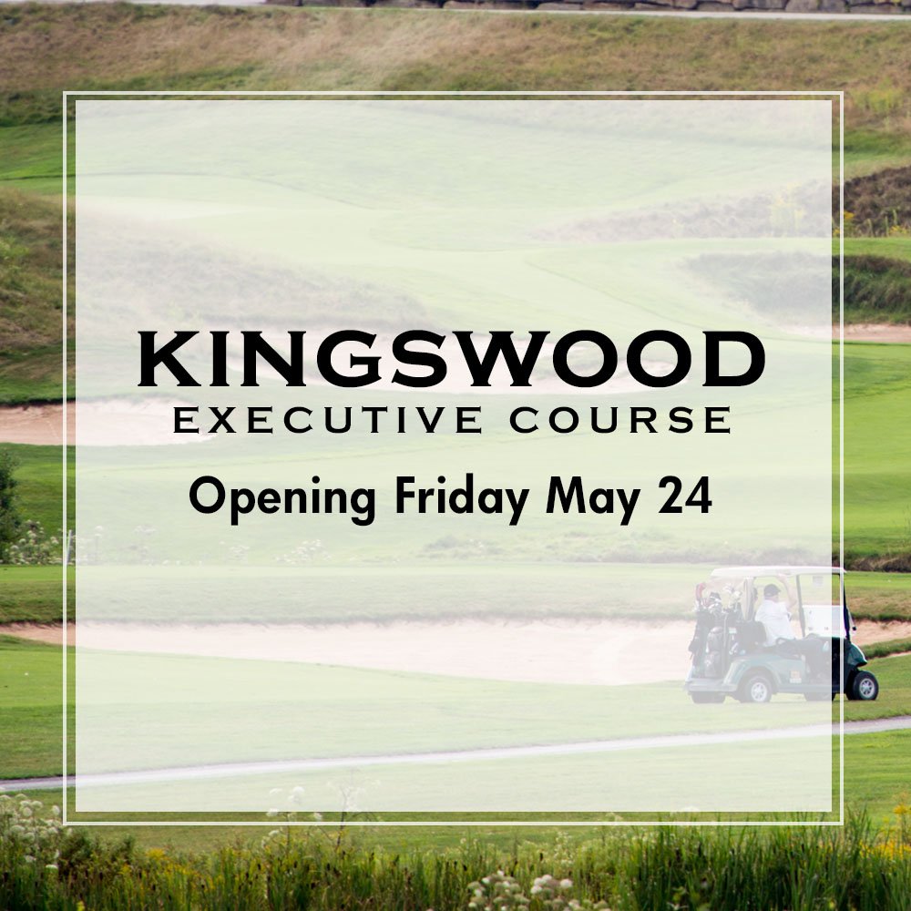 Kingswood_Golf's tweet photo. Kingswood 9-Hole Executive Course opens May 24. Green fees will be $15 tax included to begin the year. Call the proshop at (506) 443-3334 to book your tee time. Signature Course scheduled to open on June 3. #finally, #whataspring, #bringtheheat https://t.co/CNwzxeWCEr