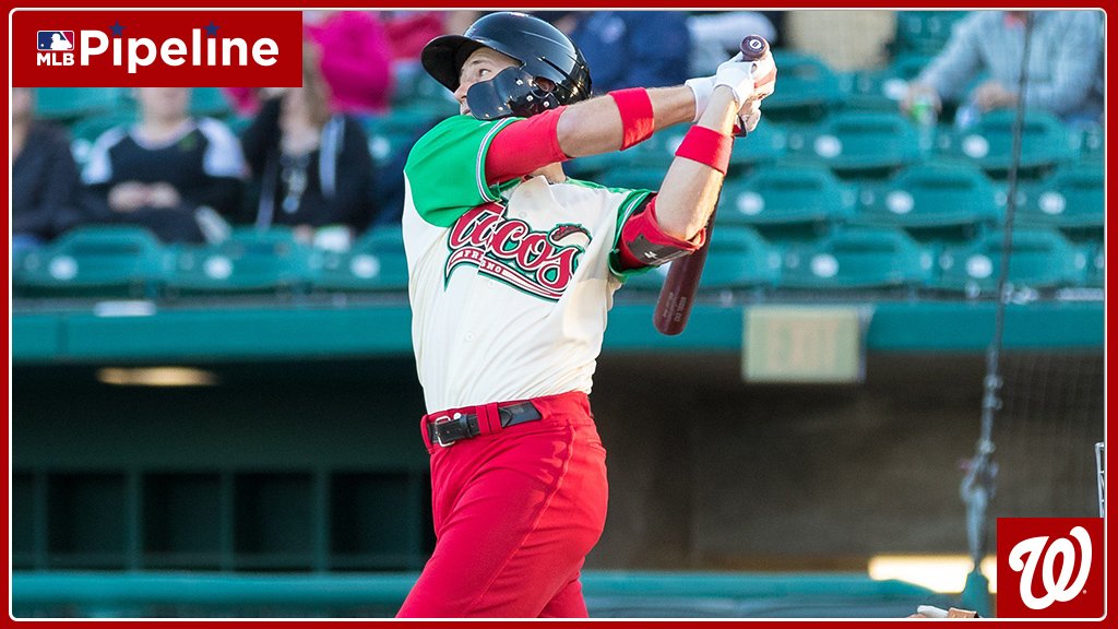 MLBPipeline's tweet photo. 🔑💥💥💥💥

Another homer for #Nats top prospect (#MLB No. 25) Carter Kieboom, who has now gone deep 4 times in six days for the @FresnoGrizzlies since being sent down.

His @MiLB numbers are stupid: https://t.co/lcLh1bkIH9 https://t.co/xBZhSSwbgJ