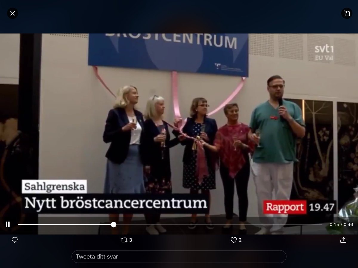 ”Politik är det möjligas konst” sa Olof Palme. Som att föreslå förbättringar som behöver en politisk knuff för att bli verklighet. Som mitt förslag om centrum för bröstcancer. Idag var det stor invigning! #viceordföranden #sahlgrenska