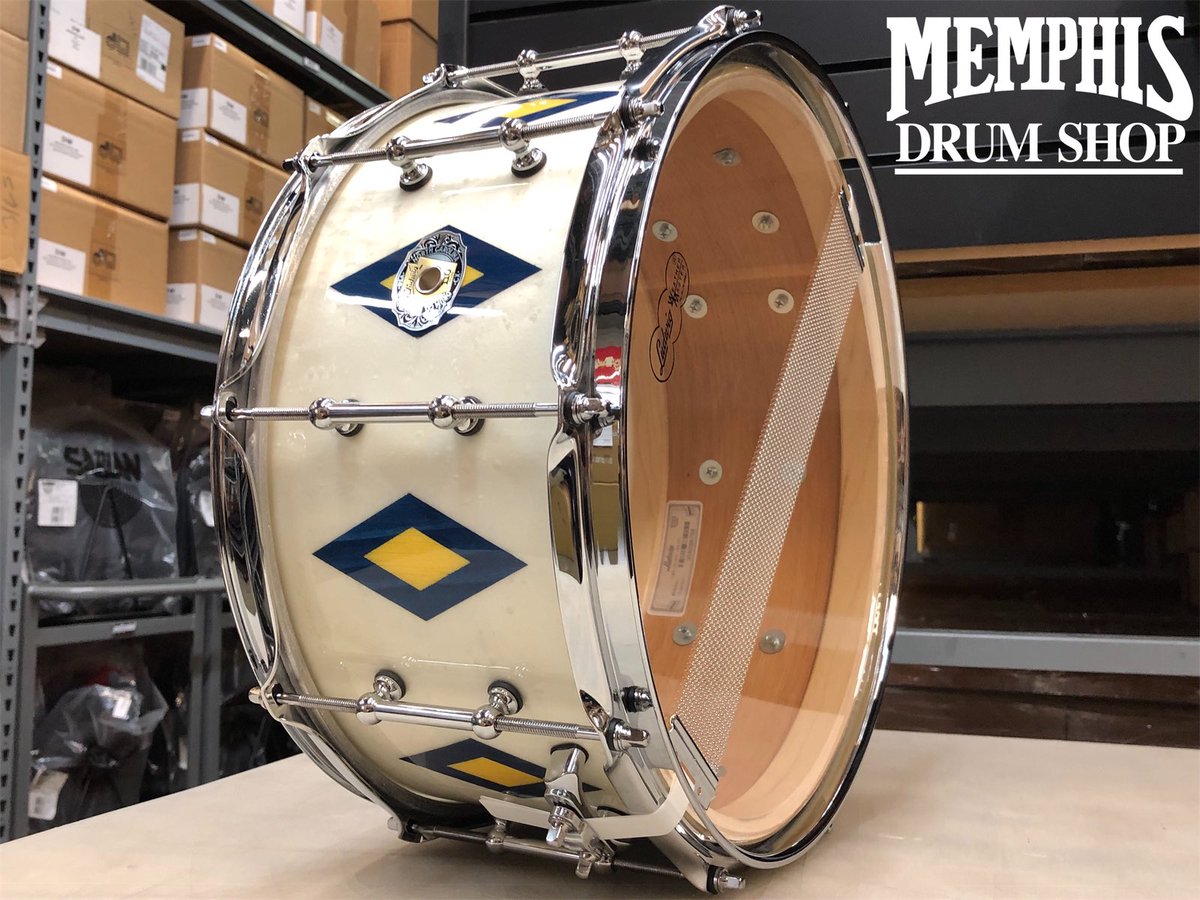 We’ve been getting many incredible snares in as of late. Here’s another! The @LudwigDrumsHQ 110th Anniversary Legacy Mahogany Diamond Flash Inlay Snare Drum! Only 20 were made so give us a call at 901-276-2328 or email sales@memphisdrumshop.com to buy it now! #ludwig #drums