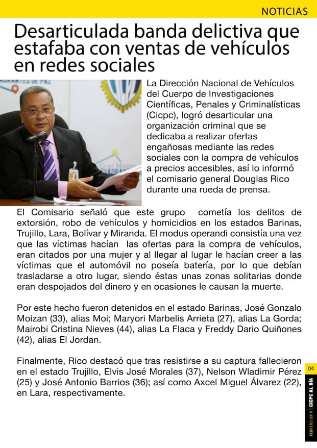 CicpcOeste's tweet photo. Cicpc Al Día #Edicion42 https://t.co/4rucyO9axx