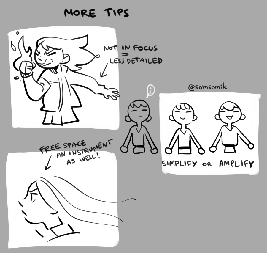 somsomik's tweet photo. Also I made a small tutorial (?) for friends and decided to translate and share it with you :>
I'm not claiming it's rules or smth, it's just some ways to express things in drawing that I'm using myself 💦 https://t.co/XSElk3U3eD