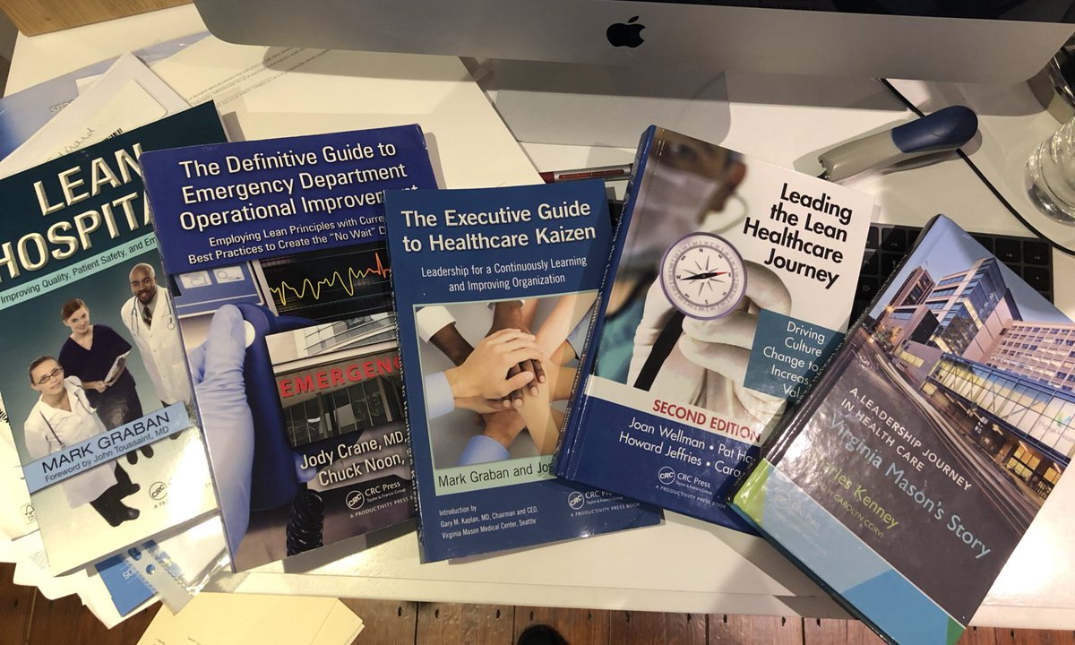 andyheeps's tweet photo. @dwlstacey @ninavanm @BEHMHTNHS @NorthMidNHS I lent that one out some time ago and never saw it again. But I do have these essential reads for anyone who wants to create a culture of continuous improvement in healthcare #leanworks https://t.co/xaO446r3DD