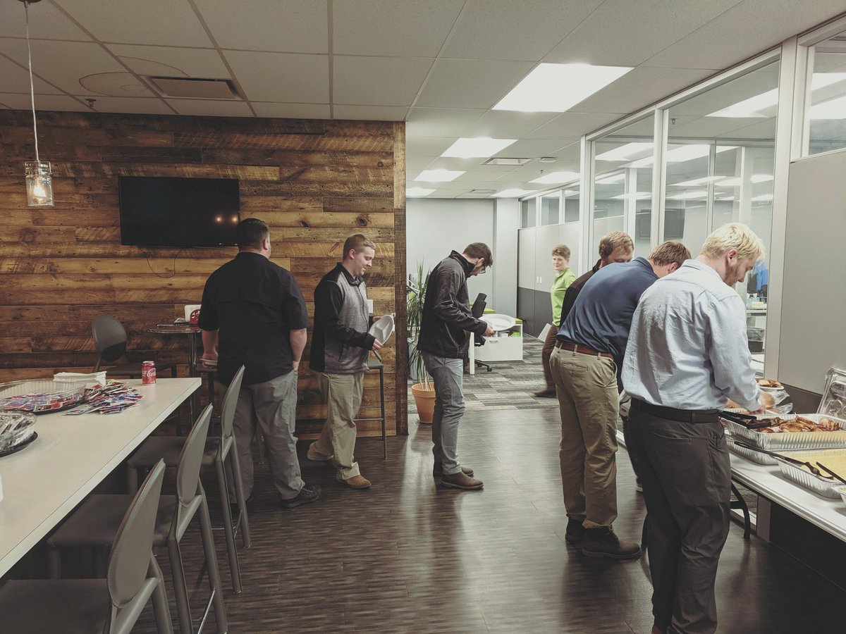 CWTech_Team's tweet photo. Employee appreciation lunch today at CW! Despite the rain, it felt like  summer as we gathered indoors and enjoyed some great BBQ! Thanks for all  of your hard-work everybody!! #CWTechnology #EmployeeAppreciation #ComfortFood #BBQ https://t.co/b2AiZHw2hb