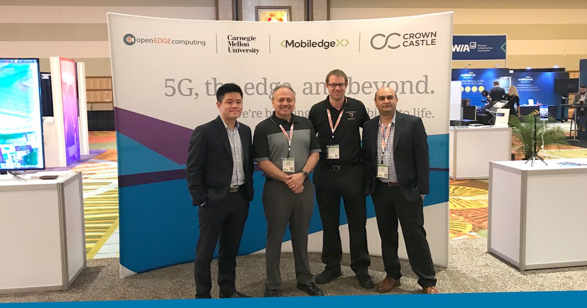 CrownCastle's tweet photo. We had a great time at #ConnectX19 this week. A special thank you to @CarnegieMellon and @MobiledgeX for joining us at the #5G Connected Community to talk #edgecomputing. What was your favorite part of this year’s conference? https://t.co/kIzHvG7DXS