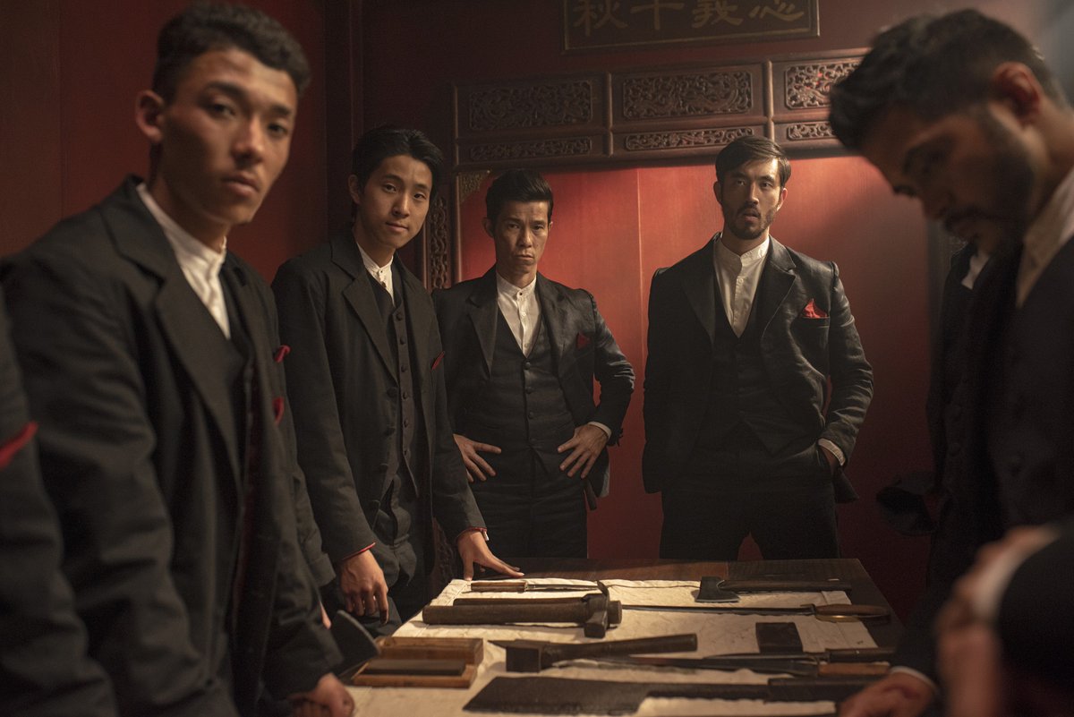 HBOPR's tweet image. In #WarriorMAX S1E8: After a Chinatown bloodbath, the Hop Wei and Long Zii consider a novel way to end their hostilities.

"They Don't Pay Us Enough to Think" debuts Friday, May 24 at 10PM on @Cinemax: itsh.bo/WarriorEp