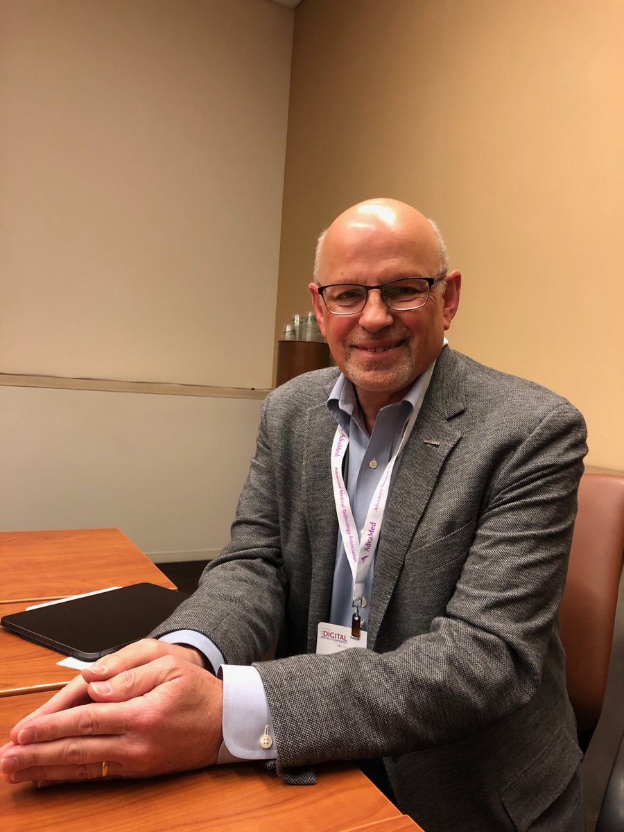 medtechMarion's tweet photo. Great meeting Omron Healthcare pres/CEO Ranndy Kellog #DMTC19 launched first FDA cleared bp monitor/EKG wearable 2 wks ago; 500 sold on co website now on Amazon for $199 each; he believes CA privacy law will have domino effect, his advice to medtech: meet toughest privacy laws https://t.co/1oUSWA6eO2