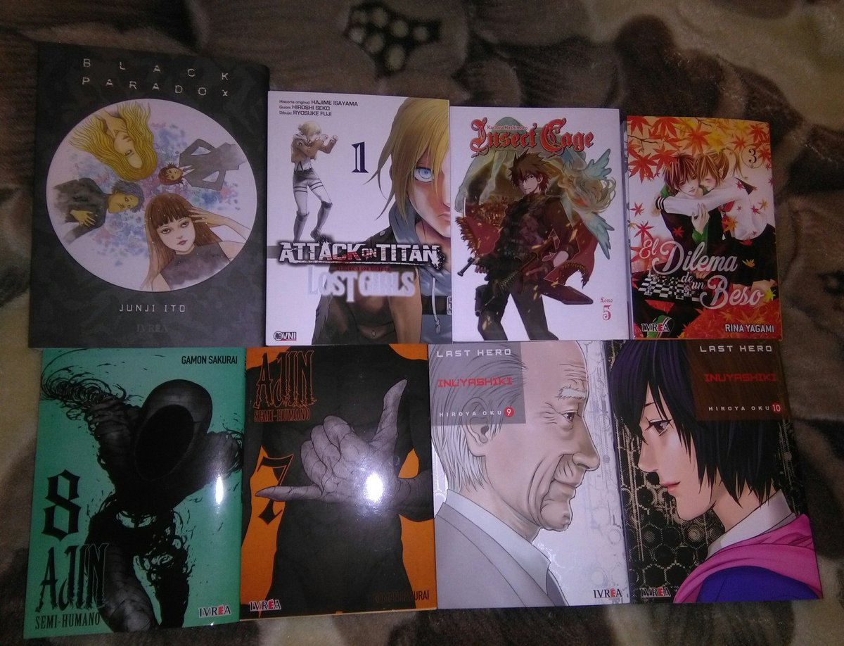 Rochu707's tweet photo. Mis compras manga de ayer! Termino Last Hero Inuyashiki, continuo tres series, empiezo una y me hago con el tomó único de Black Paradox :D
@ivreality @Ovnipressedit #UtopiaEditorial #SaintStore https://t.co/BXY9c6f2nq