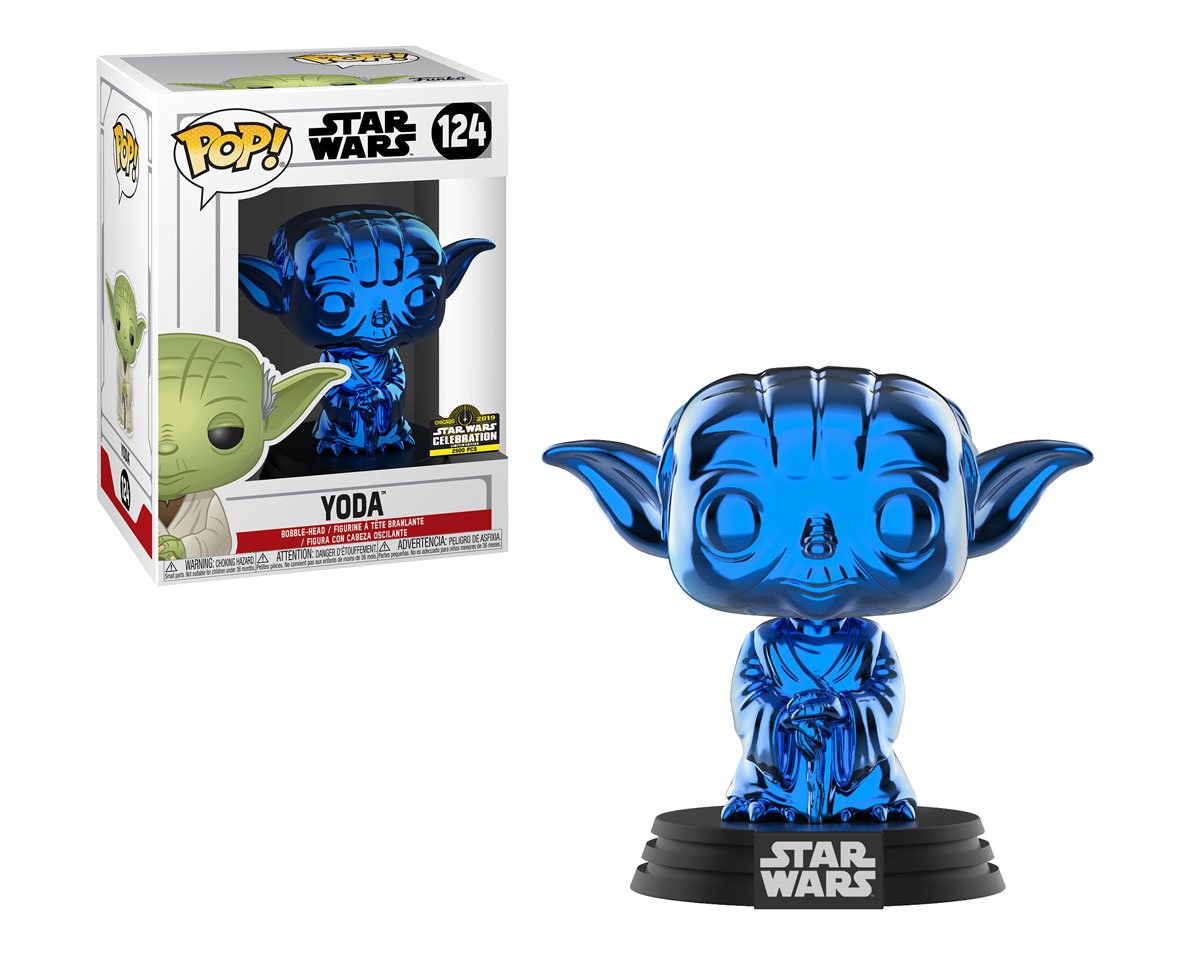 OriginalFunko's tweet image. RT &amp;amp; follow @OriginalFunko for a chance to WIN a Star Wars Celebration exclusive blue chrome Yoda Pop!