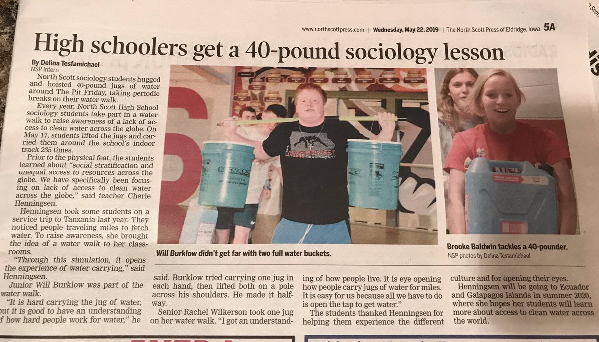psychSOCteach's tweet photo. way to go #waterwarriors 💧 #awareness #kindness #serve #soc #waterwalk #5gallonchallenge #endthewalk https://t.co/GQv6iQ9q52