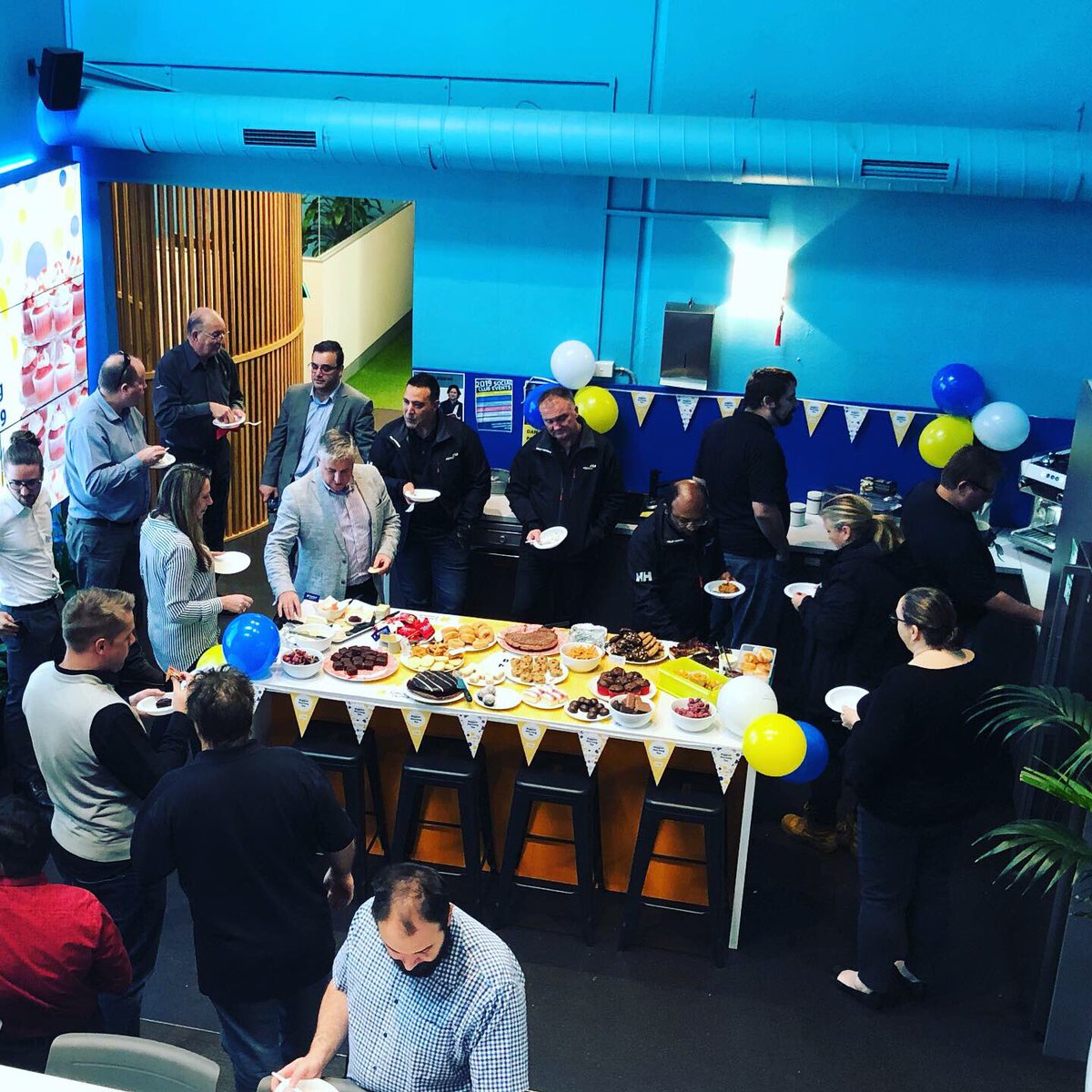 ICommAUS's tweet photo. Fun morning with friends, slipping into a sugar coma. #BiggestMorningTea #PeopleOfIComm https://t.co/XKvZc5pU7M