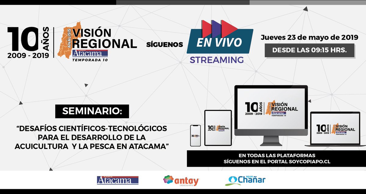VisionCopiapo's tweet photo. Siguenos en vivo vía Streaming por https://t.co/Pg5VWamc9F a contar de las 08.50 hrs. Mañana Miércoles 23 de Mayo @NoticiasUDA @AntayCopiapo @aguaschanar #cic-uda @SeremieducIII https://t.co/lle3iuuPOO