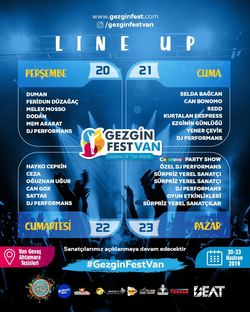 af___1925's tweet photo. 20-23 Haziran Arası #vanfest de buluşuyoruz. Kendi çadırınız ile kamp kurup 4 gün boyunca konserlerle eğleniyoruz.
RT yapanlar arasından 1 kişiye 1 bilet bizden. #VanFest
#duman #melekmosso #canbonomo #ceza #haykoçepkin #oğuzhanuğur #cangox #feridundüzagac #yenerçevik #dodan #van https://t.co/5Zq6riQUd9