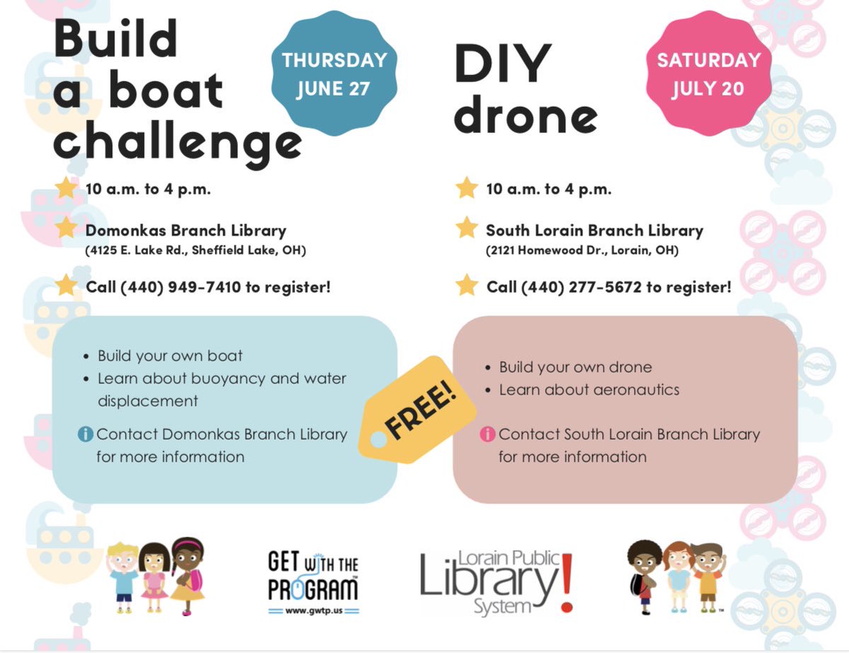 2 Free STEM Camps open to ALL Lorain County kids ages 10+  #STEM #summer #lorain #lorainohio #loraincounty #sheffield #sheffieldohio #sheffieldlake #elyria #elyriaohio #amherst #amherstohio #oberlin #oberlinohio