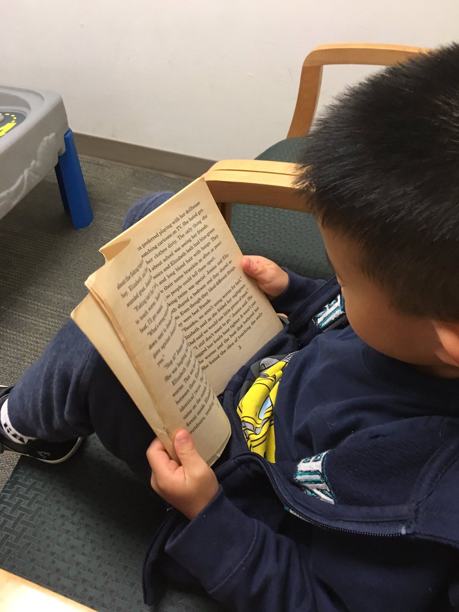 Evidently #TeamAlex is into chapter books. 📚 He told me after reading Elephant and Piggy that he is “A Reader.”  Thanks @The_Pigeon @WORDreading @WALIBASSN @SnoIsleMariner for the continual inspiration on behalf of his teacher-librarian mama! #LiteracyisPowerandFreedom