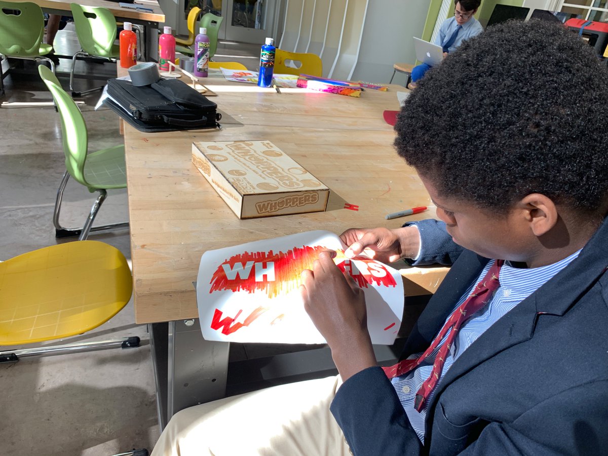FessyiLab's tweet photo. Ms. Lecomte's math students are finalizing their "scalable candy" projects where they were charged with scaling up their favorite candy or candy packaging in 3 dimensions.π¬ #gobigorgohome #sugarbuzz #design #makered #makermath https://t.co/GTSMEZSwHF