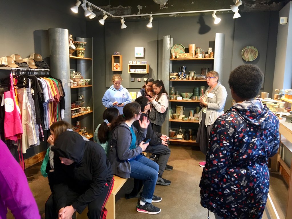 StPaulOpen's tweet photo. Our ceramics class visited @NorthernClayCtr via @MetroTransitMN today for #interimweek. #eleducation https://t.co/5M493XYY9J