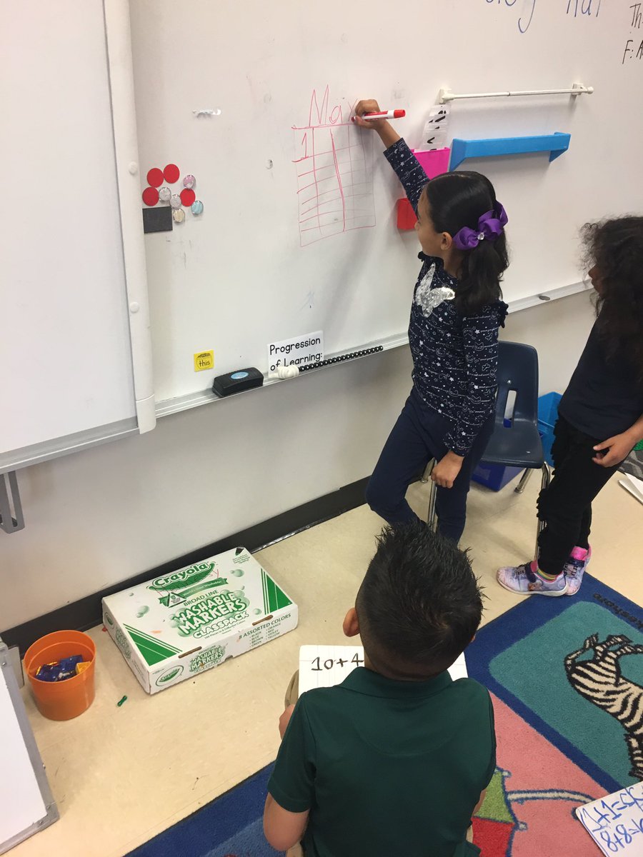 JulianneDenton's tweet photo. You can tell a lot about your teaching style & how kids view you in the classroom by watching how they “play teacher” during free choice centers at the end of the day. Overheard the phrase “it’s ok, I make mistakes too” and my heart burst. Love their hearts. #RisingRockets https://t.co/OuURMWDwvV