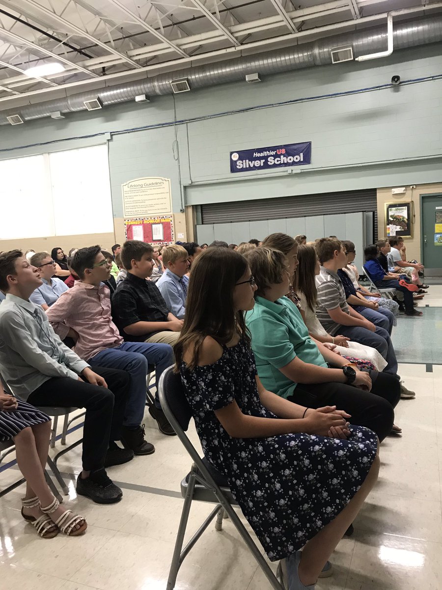 koaks_blair's tweet photo. So proud of our 5th grade students being promoted to middle school @KCS_Kennedy.   #coyotepride https://t.co/StIIuQnebG