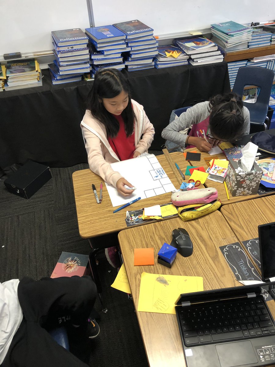 camille_mcquaid's tweet photo. Building our fourth grade math board games! Love seeing all the creativity and challenging math concepts being practiced! #projectbased #fourthrocks @ArcadiaUnified https://t.co/rNMCh9IYRx