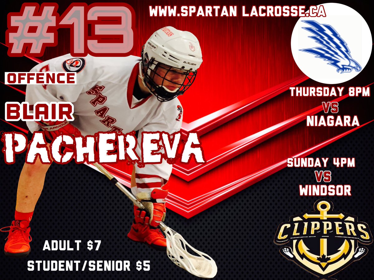 Another busy week for the Spartans as we have 3 games, Thursday night 8pm vs NOTL Friday 8pm in Six Nations and Sunday 4pm vs Windsor! Don’t miss the action this weekend!