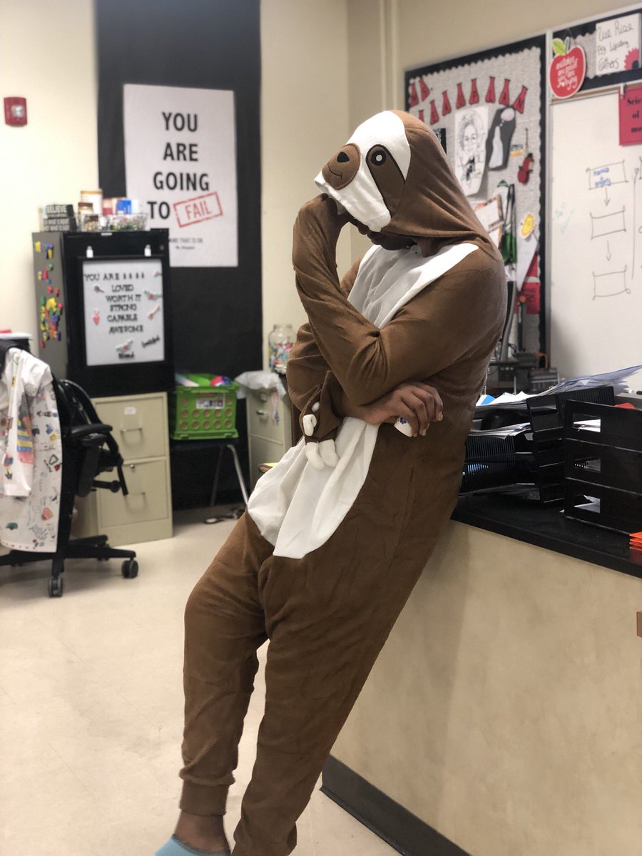HAMOScience's tweet photo. Had a sloth in our class last week! Last time, 5th period presented below expectations. Expectations weren't lowered for this endangered species project, but they learned from their mistakes and blew it out of the water! I'm so proud!  @theREALDonMaier @CASchoquette https://t.co/BqL3dvNgwf