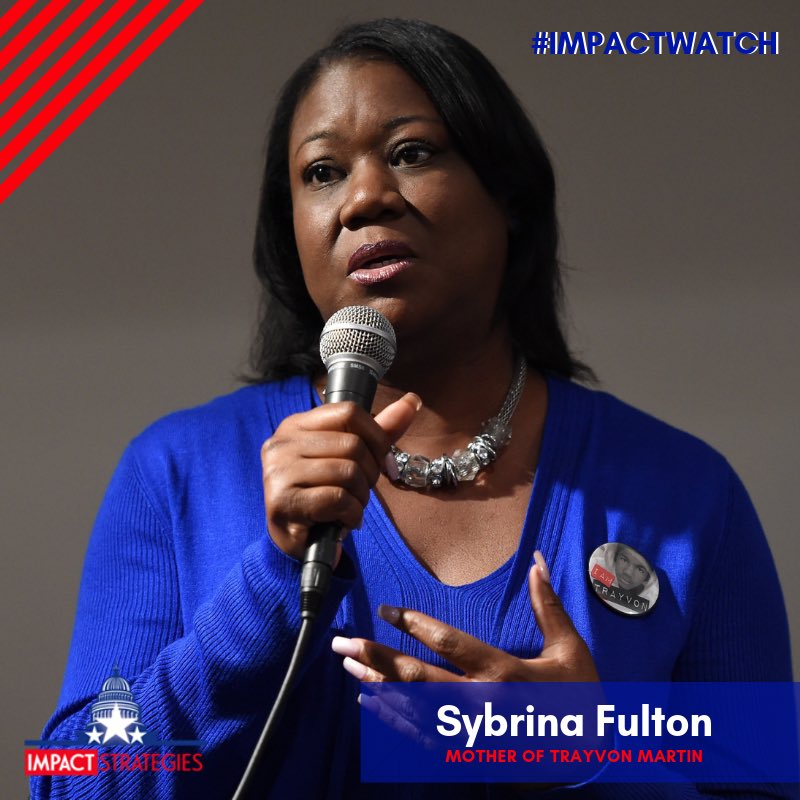 StrategicIMPACT's tweet photo. Mother of Trayvon Martin, Sybrina Fulton is expanding her efforts to prevent gun violence by running for office! Fulton has been working with Mothers of the Movement, but plans to further her advocacy as she runs for a seat on the Miami-Dade Board of Commissioners. #IMPACTwatch https://t.co/LSv0aFZfpG