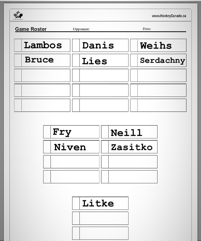 RedArmyBallHoc1's tweet photo. #RedArmy Gameday! The Army takes on the shaftbenders tonight at St Norbert. Here is tonight’s lineup! https://t.co/XwVOVhkWsJ