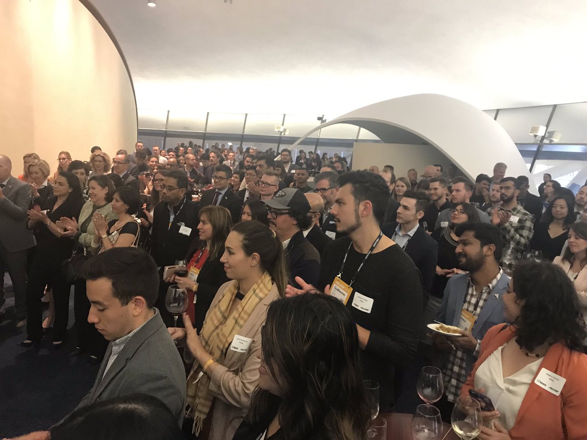 Thompson_37's tweet image. Amazing turn out at #NetworkTO tonight! We welcomed some of @CollisionHQ’s international and local attendees to City Hall to help foster businesses and investment relationships - #Collision presents a huge opportunity to connect #Toronto and our businesses internationally
