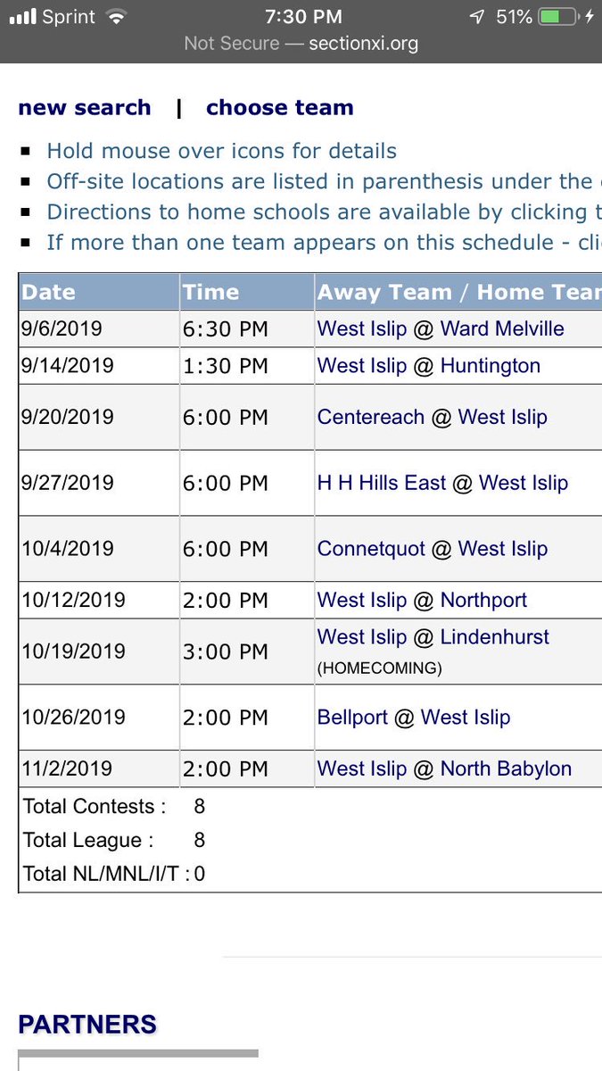 DomSagg's tweet image. 2019 West Islip Football Schedule