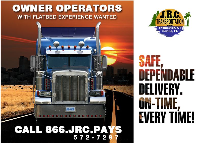 Are you an owner-operator with 3+ years experience looking for work? We offer steady work and 85% gross pay. Give us a call at 866-JRC-PAYS (572-7297) or apply online at buff.ly/2FQYX3d