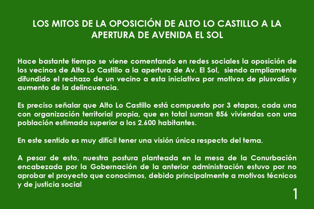 AltoLoCastillo's tweet image. Estamos por el progreso de la ciudad y soluciones de verdad
