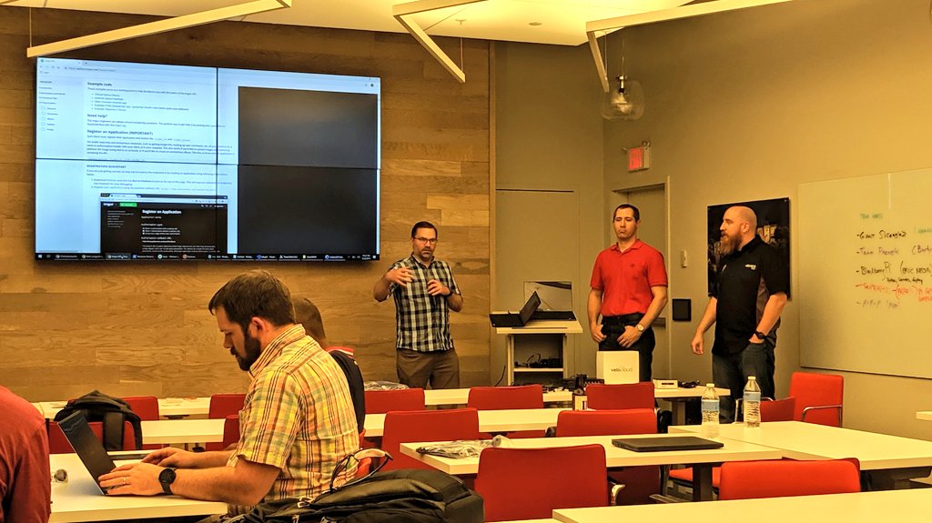 kmruddy's tweet photo. Team M&M&M - uses Imgur's REST API with @postmanclient to upload an image of a cat! aka. Team #StaticCat Their first REST API interactions! #PGHLittleHack https://t.co/OXDgnC8T21