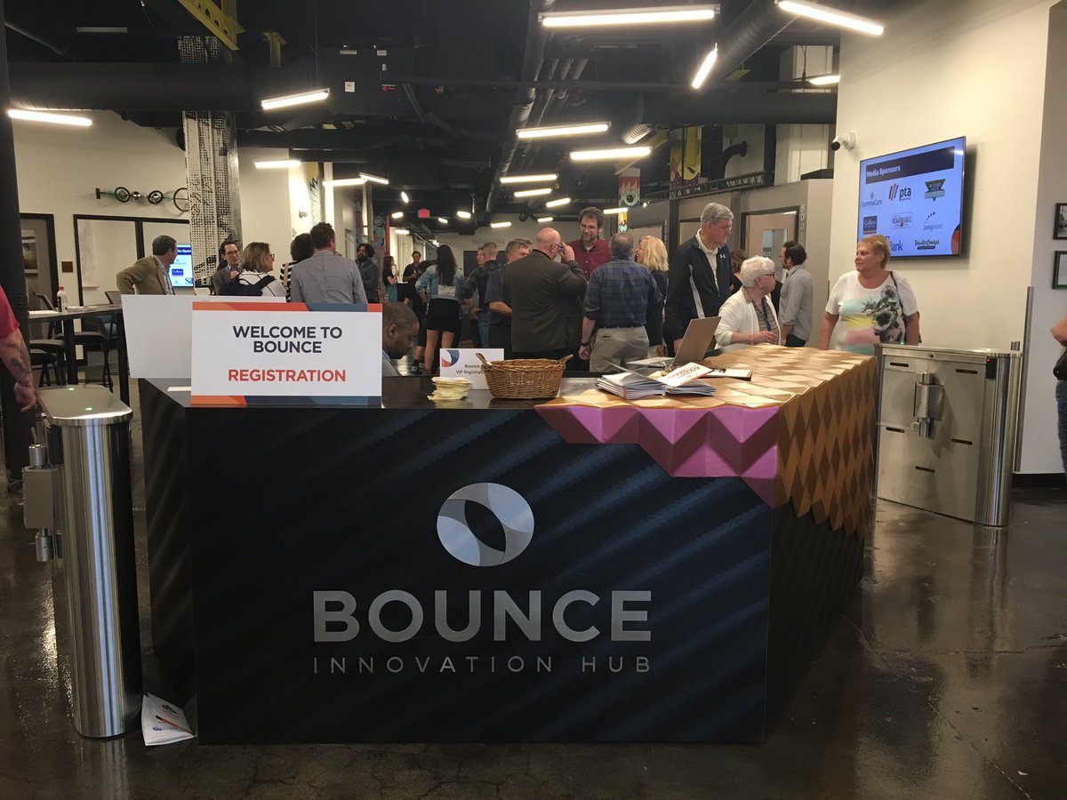TaylorInst's tweet photo. Awesome grand opening at @Bounce_Hub tonight. A great space for business, innovation, and collaboration here in #Akron! It was also great to see so many of our good friends that are in the space - @NewTerritoryAR @Consolidus @AkronAscent. Looking forward to future opportunities. https://t.co/wkFSfO6Tpr