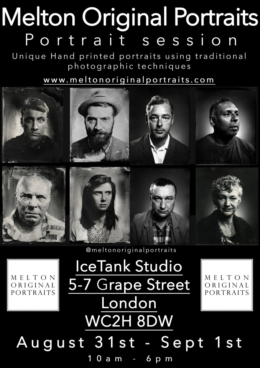 meltonoriginal's tweet photo. melton original portraits online poster for when we are in london soon!
@IcetankStudio @TimeOutLondon https://t.co/PjdF4H57Rq