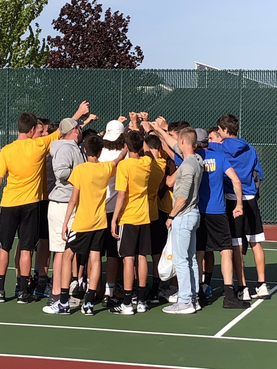 MukwonagoTennis's tweet photo. For the first time in program history, Mukwonago Boys Tennis is going to Team State! An incredible showing as five flights take first place and we finish with 48 points (Badger finished 2nd with 38 points)🎾 very proud of the players, coaches, and our supporters https://t.co/OFOG68Mh5E