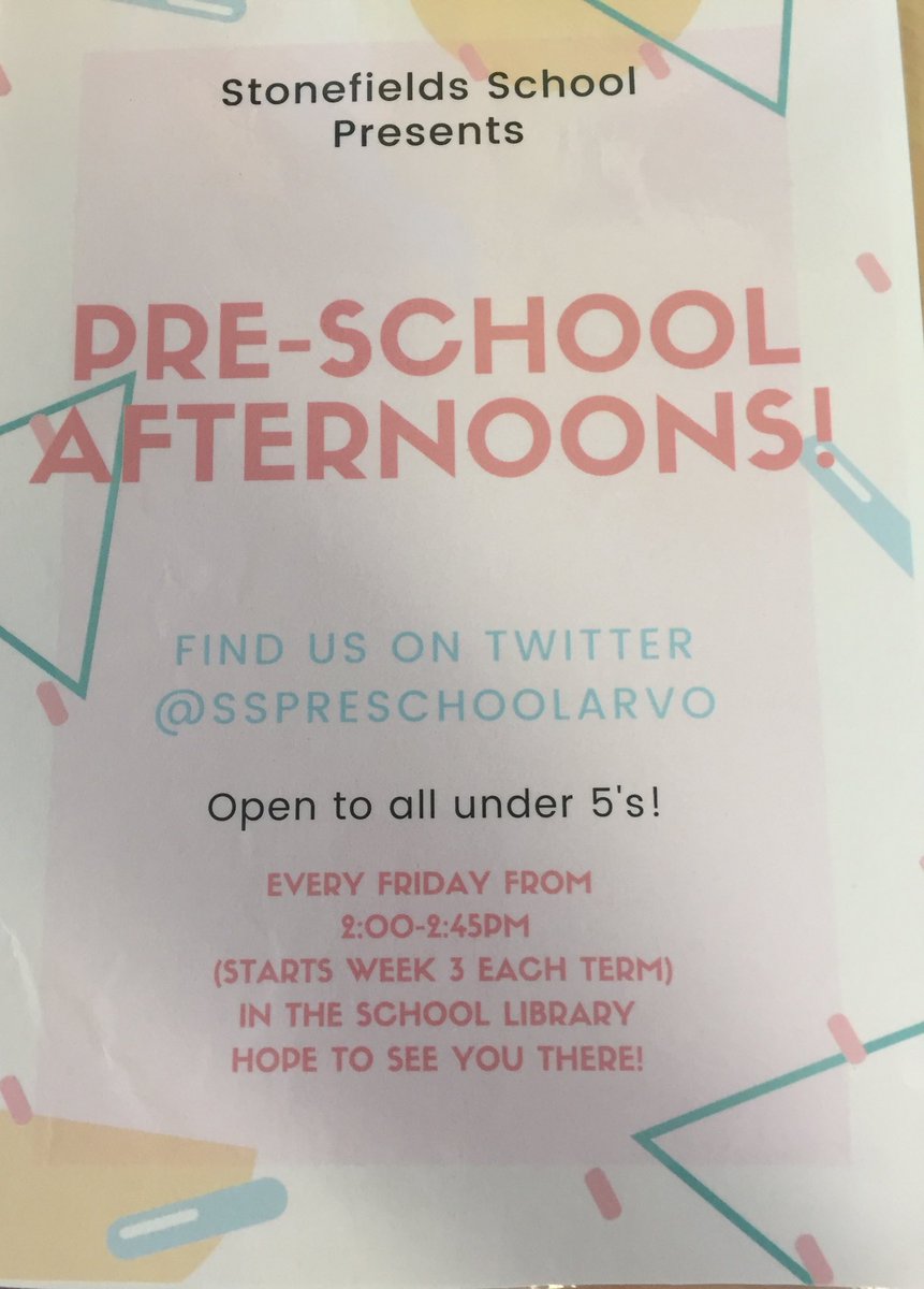 ⁦<a href="/StonefieldsSch/">Stonefields School</a>⁩ Our fantastic group of year 8’s are once again leading the way with this wonderful program!  If you’ve got an under 5, come join us for books, art and movement, too.  Hope to see you at Stonefields School library on Fridays.