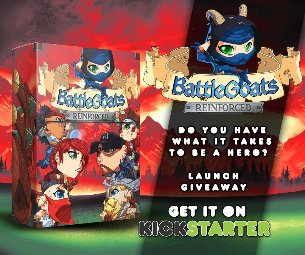 CardLords's tweet photo. Do you have what it takes to be a hero?
Join us in Goatopia!
BattleGoats:Reinforced on #Kickstarter now!
https://t.co/r0wBrr0ZPW
#gaming #gaotgames #animalsgames #Kickstarter #crowdfunding #exposure #follow #backers
#tabletopgaming #gamcon #2019kickstarters https://t.co/g6dKEGUqtZ