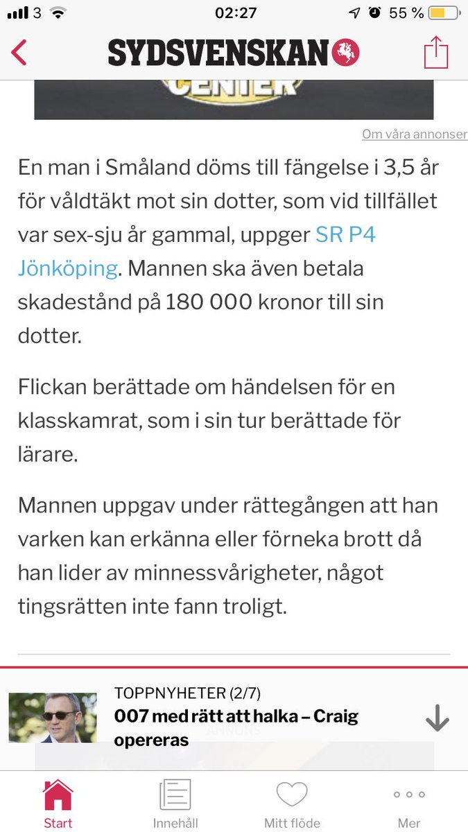 moastrandberg's tweet photo. Då har vi åter igen en man som ska sitta av sitt brott i 3,5 år medan flickans liv är förstört för alltid. Rimligt https://t.co/8RfgvfBABj