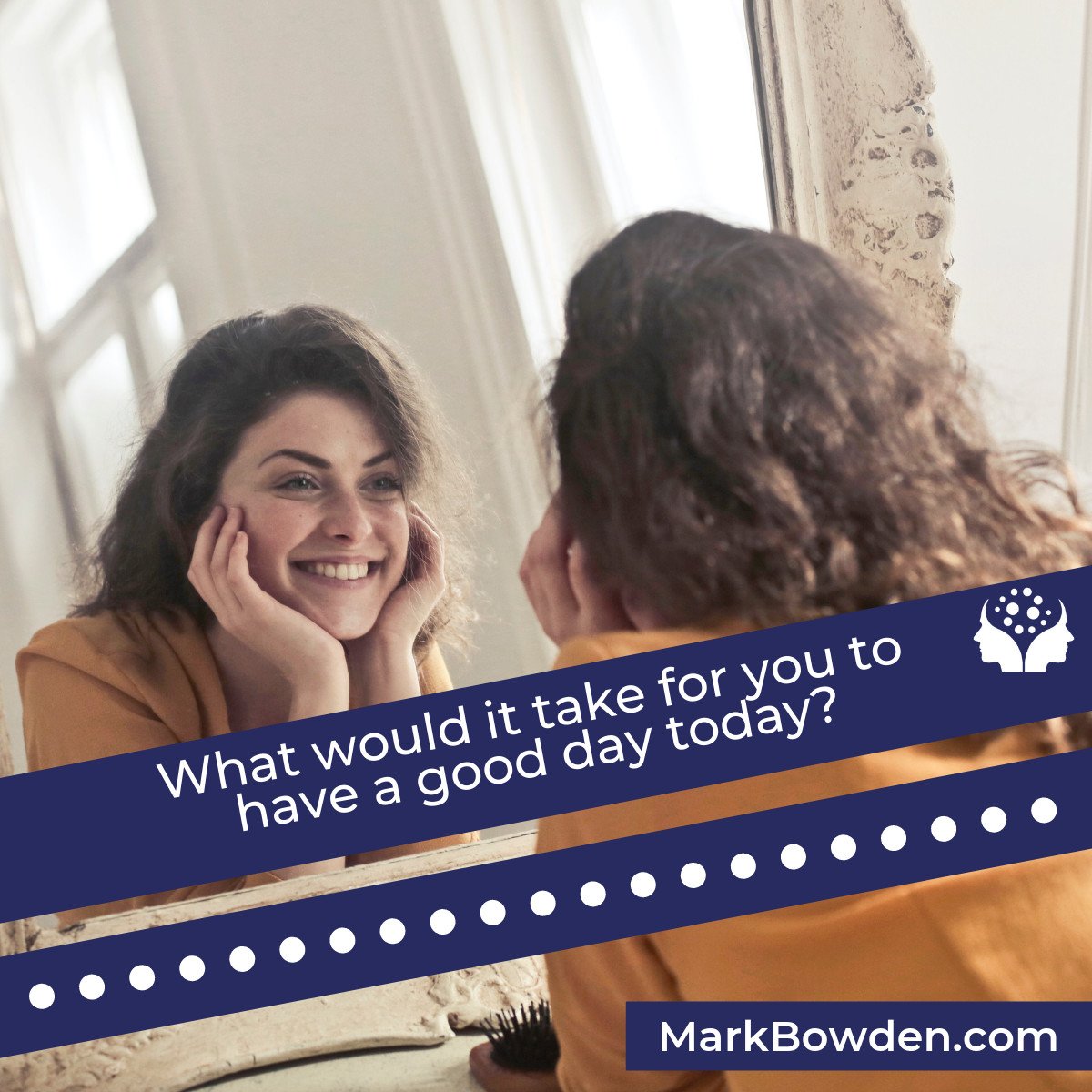 I really want you to answer this question in the comments.

Try and focus on a positive rather than a negative.

If you start your thought or your sentence with
'i wouldn't..." then you're on the wrong track.

I'd love to see some uplifting and positive comments here!