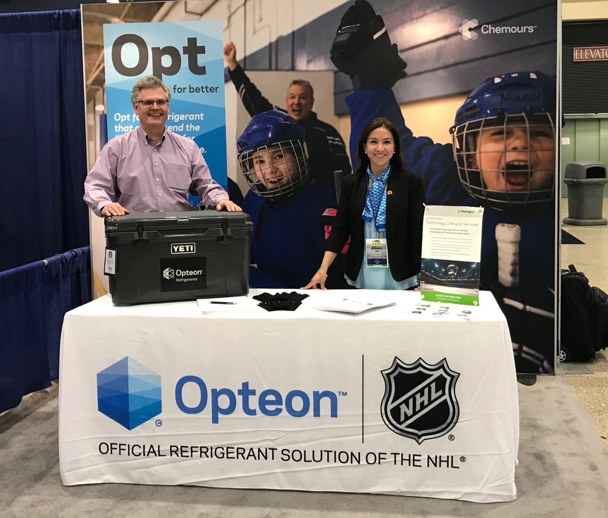 allgood_dr's tweet photo. Stop by booth 401 at #NARCE (North American Rink Conference &amp; Expo) to learn about ⁦@OpteonRefrig⁩ from ⁦@chemours⁩ , the #refrigerant solution of the NHL. https://t.co/KNBjTMyOQu