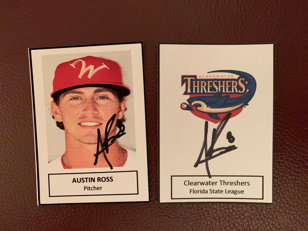 memorabiliaddy's tweet photo. #AustinRoss #baseball @MiLB @Threshers @FloridaStateLg @MLB @MLBNetwork @Phillies #IPS #Autograph #Autographs #Autographed #AutographCollector #AutographCollection #ClassAct #GreatGuy #ThankYou #IPSSuccess #IPAutographs https://t.co/4pCFcPuUdx