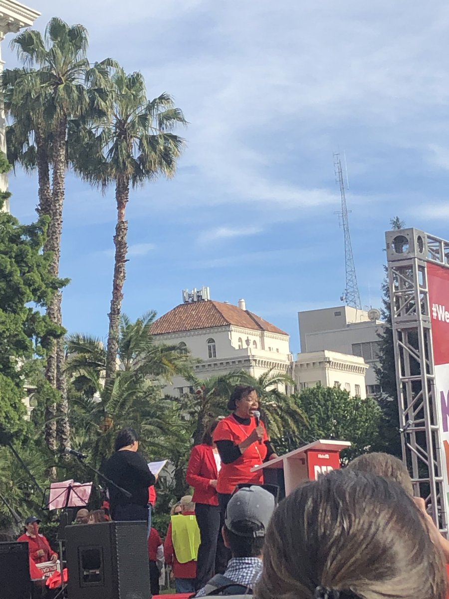 @CSBA_Now president Emma Turner speaking at #redfored rally #fullandfairfunding